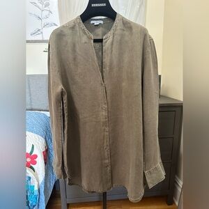 James Perse Khaki Button-Up Shirt